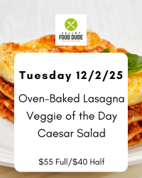 Tuesday December 2: Lasagna
