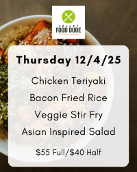 Thursday December 4: Teriyaki Chicken