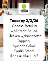 Tues March 3:  Tortellini