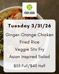 Tuesday March 31: Ginger Orange Chicken