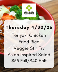 Thursday April 30: Teriyaki Chicken