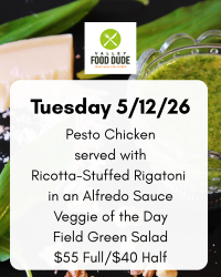 Tuesday May 12: Stuffed Rigatoni