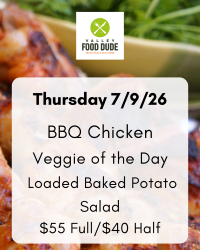 Thursday July 9: BBQ Chicken