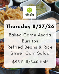 Thursday August 27:  Baked Carne Burritos