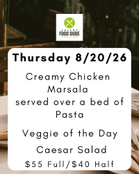 Thursday August 20: Chicken Marsala